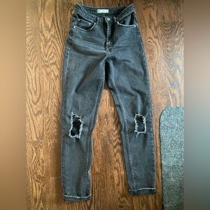 Distressed Black Women's Jeans